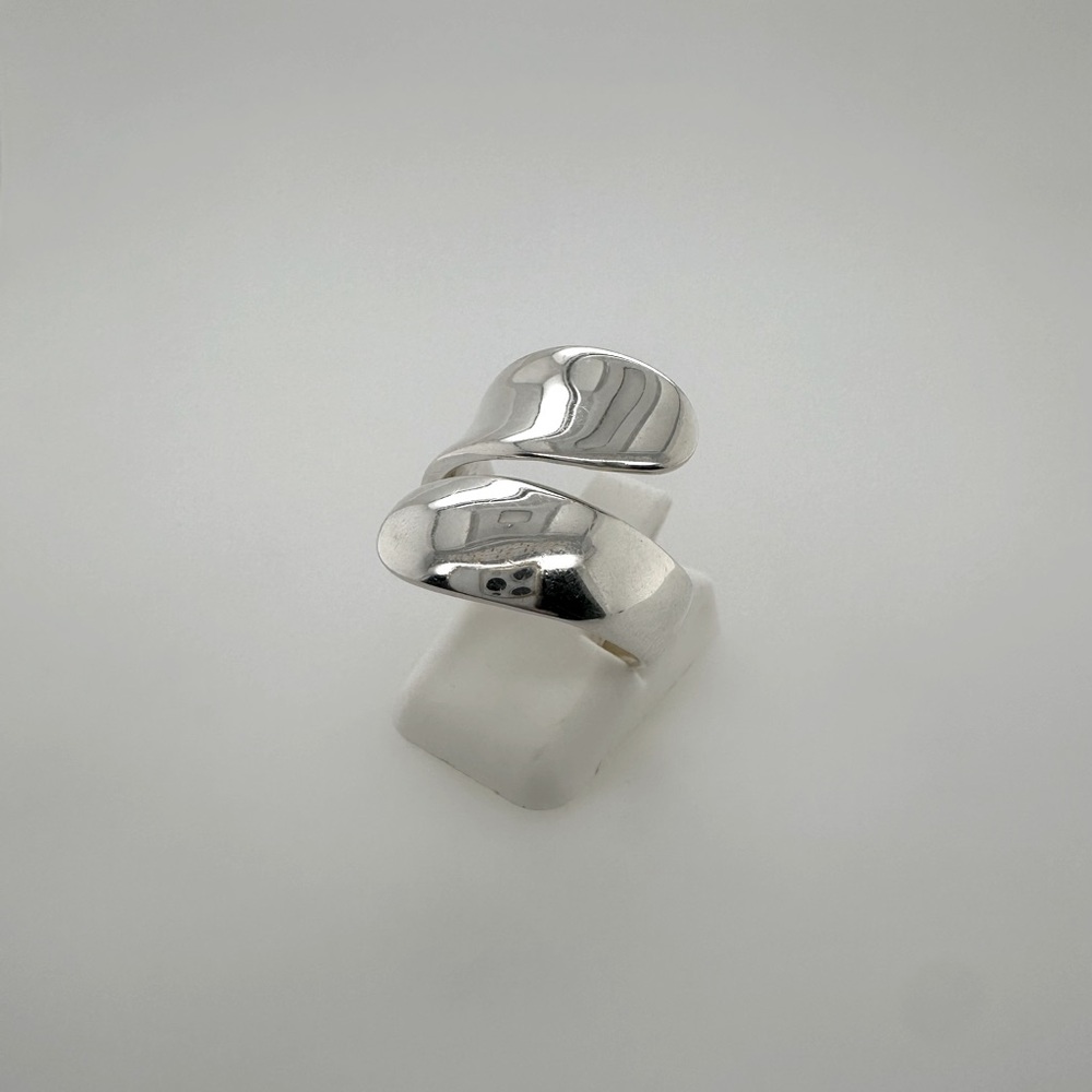 Sterling Silver Twisted Open Front Ring
